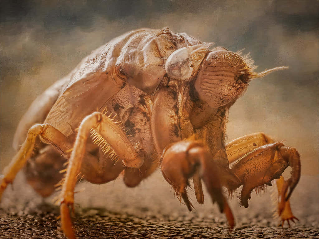 Cicada_ Exoskeleton_ Shedding_ Closeup Wallpaper