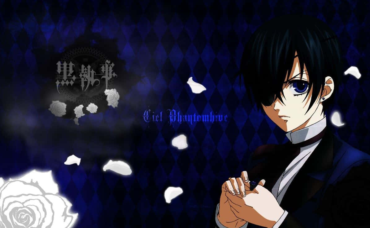 Ciel Phantomhive in a thoughtful pose Wallpaper