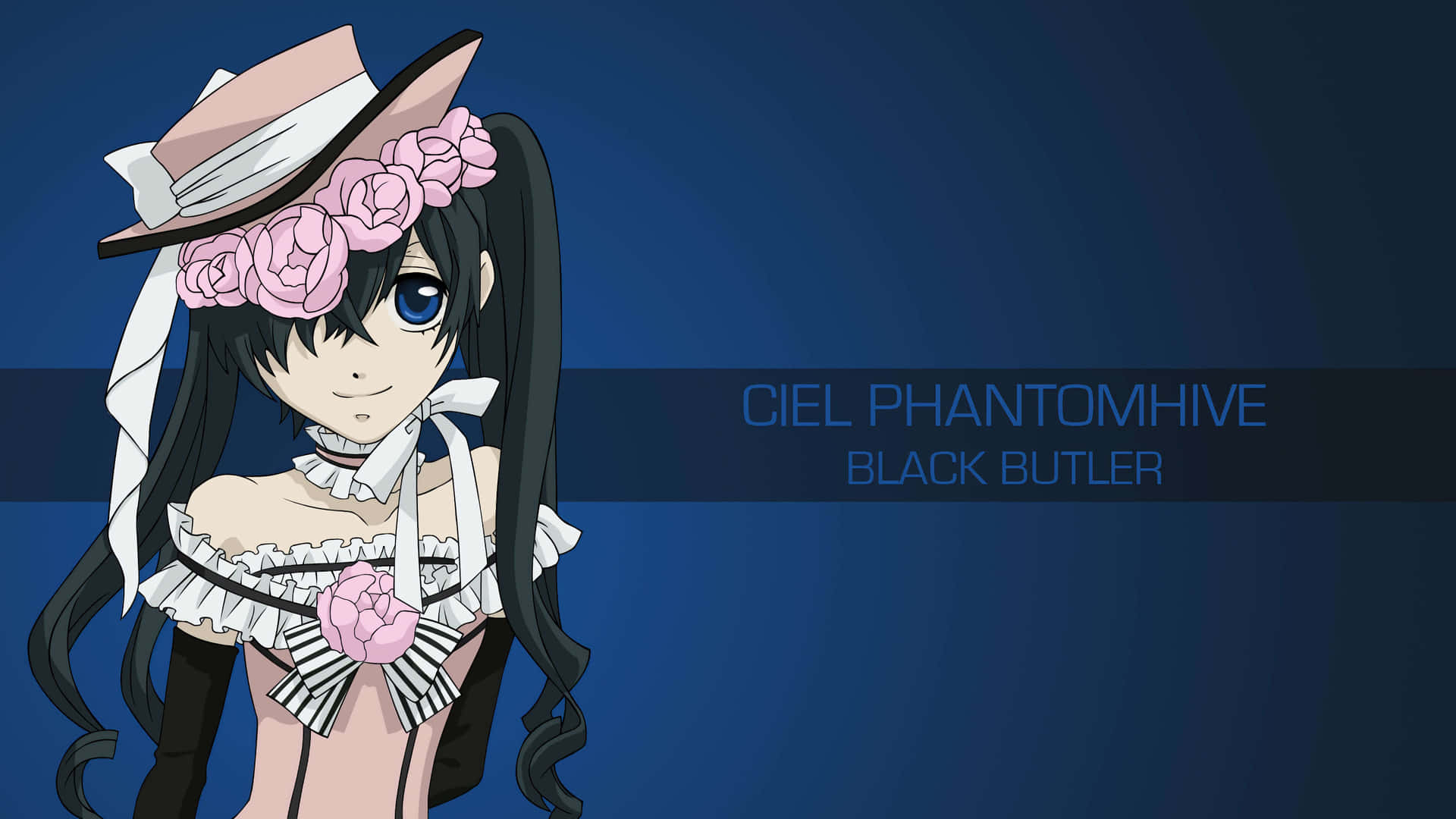 Ciel Phantomhive exuding elegance and mystery in an alluring pose Wallpaper