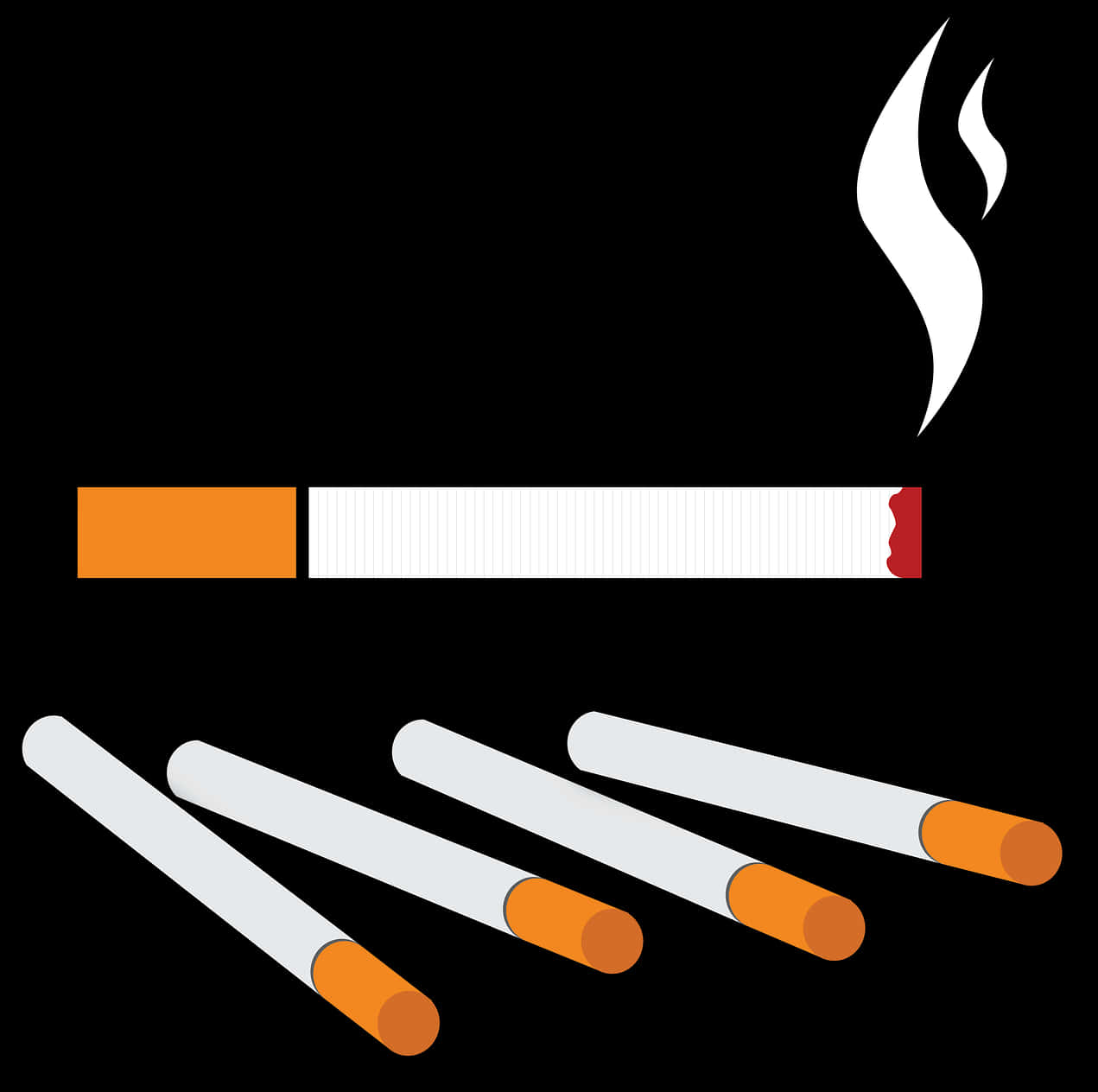 Cigarette Graphic Illustration PNG