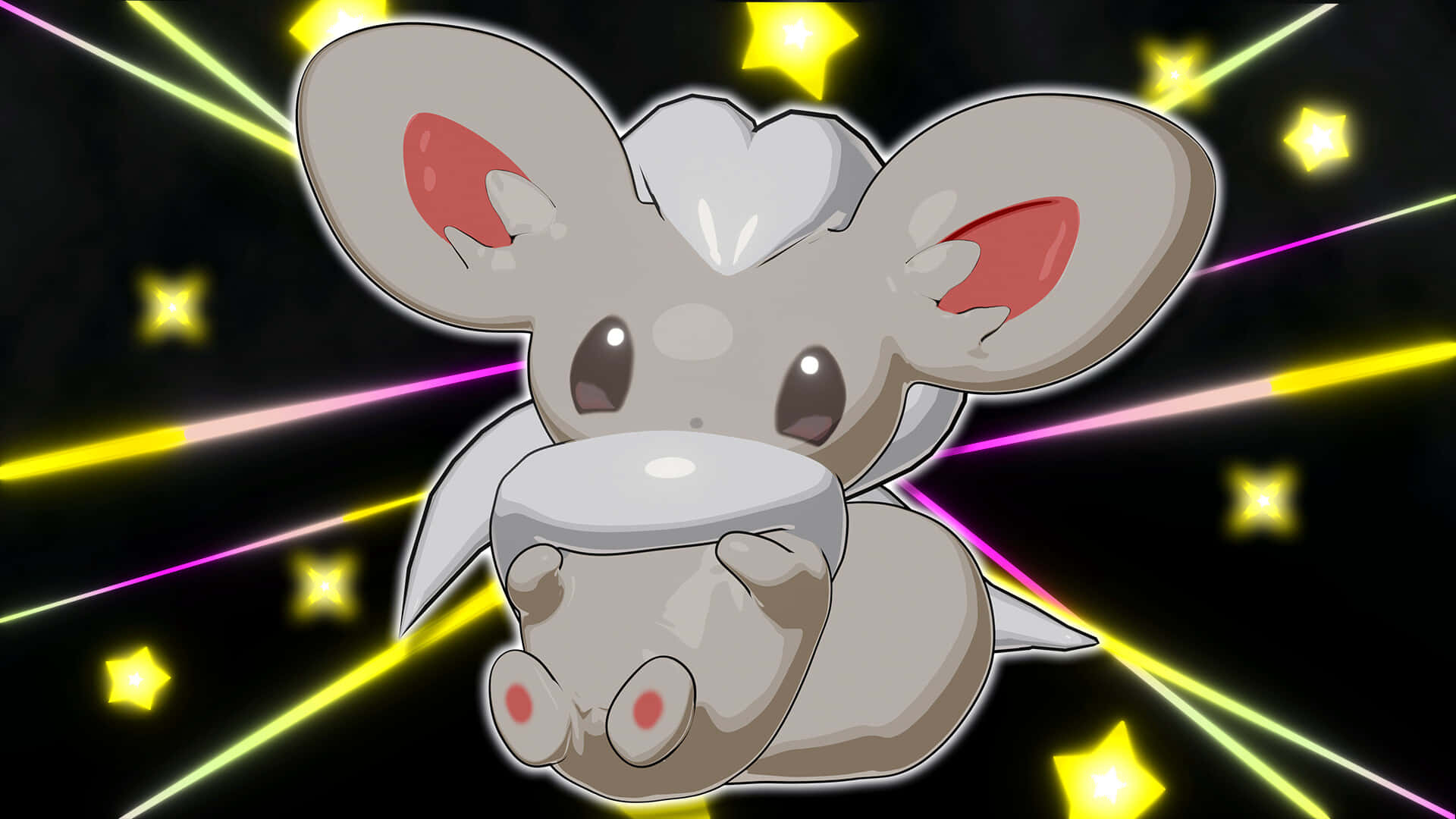 Cinccino Surrounded By Stars Wallpaper