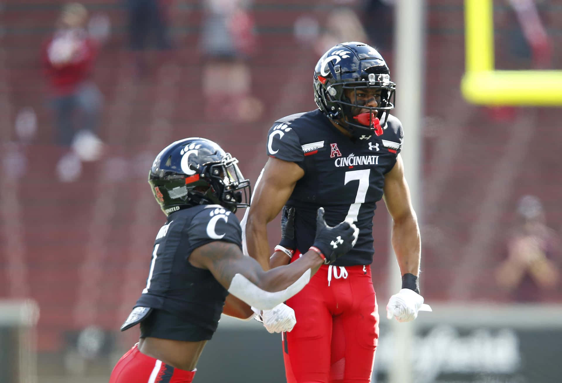 Cincinnati Bearcats Football Players Celebrating Wallpaper