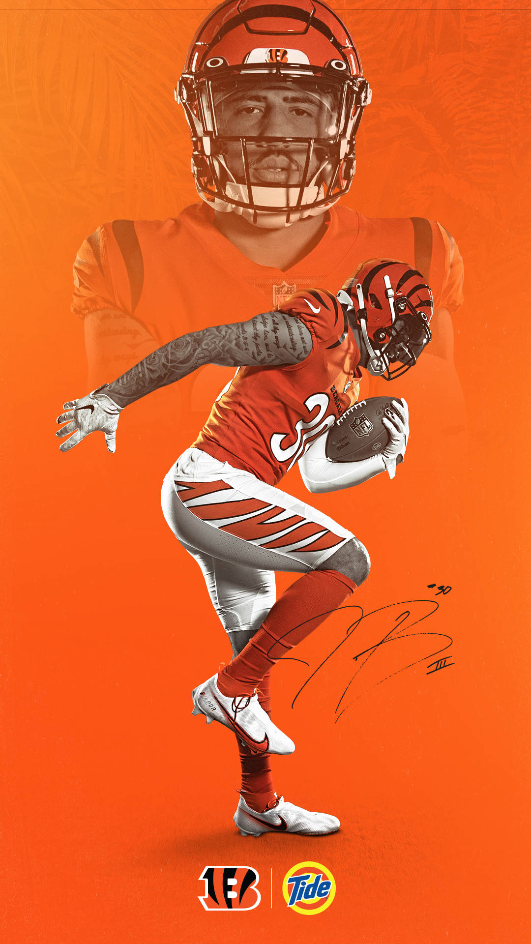 Cincinnati Bengals Orange Poster Wallpaper