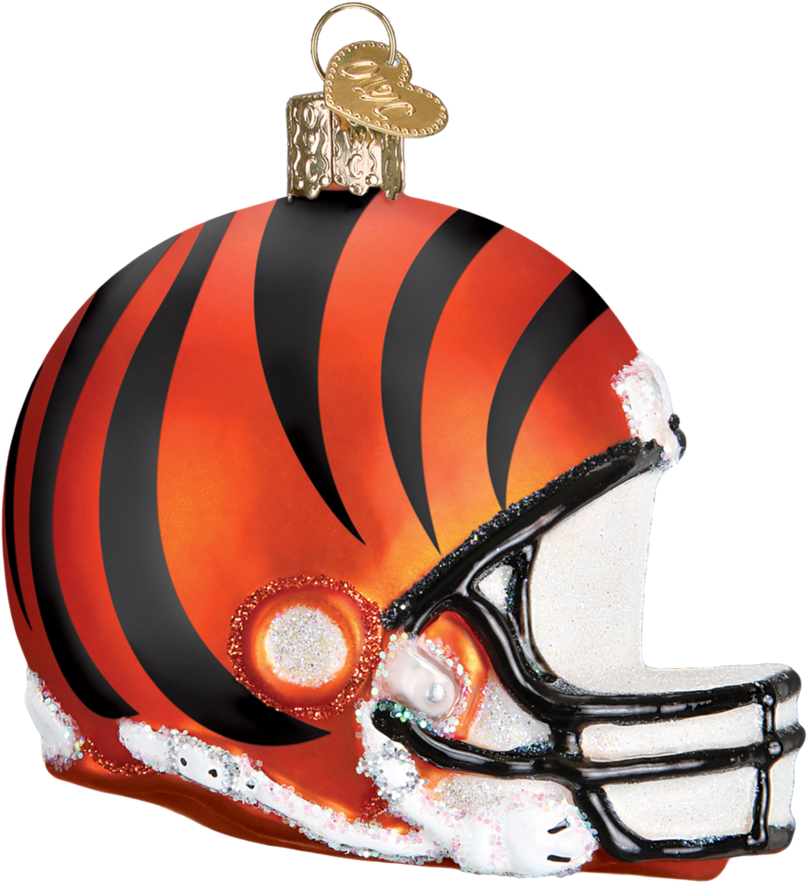Cincinnati Football Helmet Ornament PNG