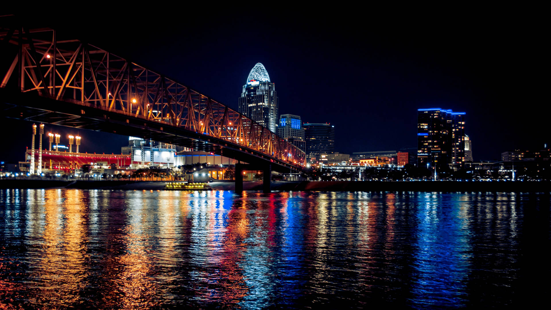 Cincinnati Ohio City Lights Wallpaper