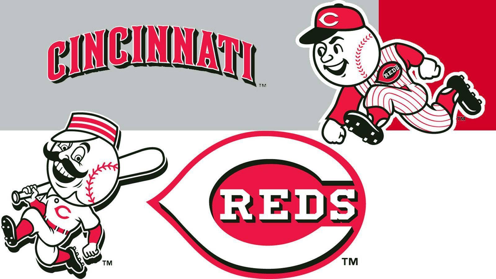 Cincinnati Reds' Baseball Logos Wallpaper
