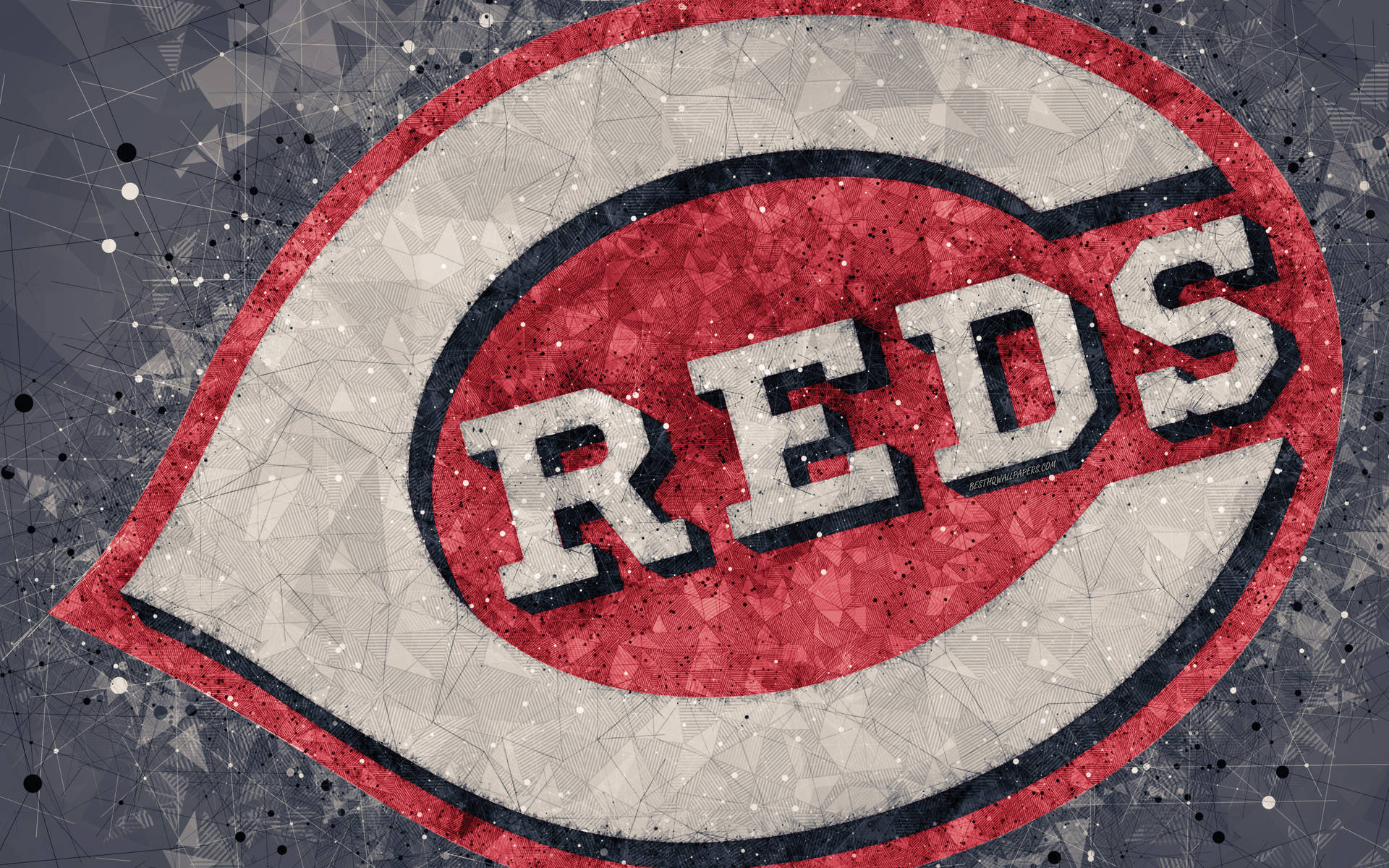 Cincinnati Reds Logo In Gray Wallpaper