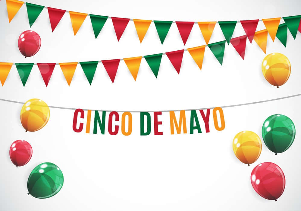 Cinco De Mayo Background With Balloons Background