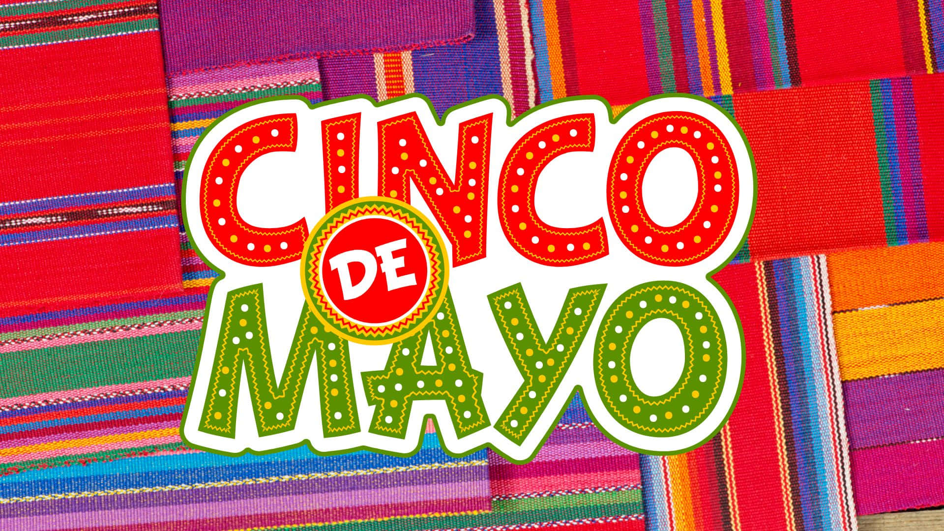 Cinco De Mayo Logo With Colorful Background Wallpaper
