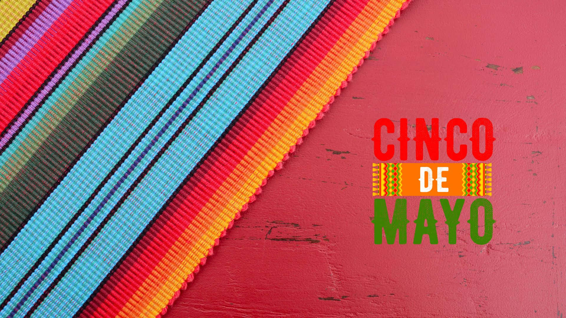 Choco De Mayo Banner With Colorful Stripes Wallpaper