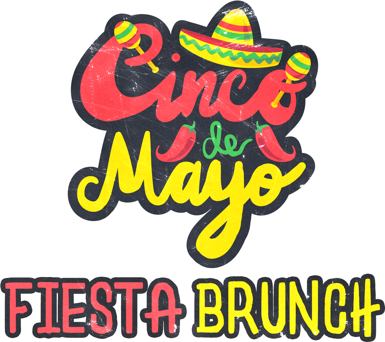 Cincode Mayo Fiesta Brunch Graphic PNG