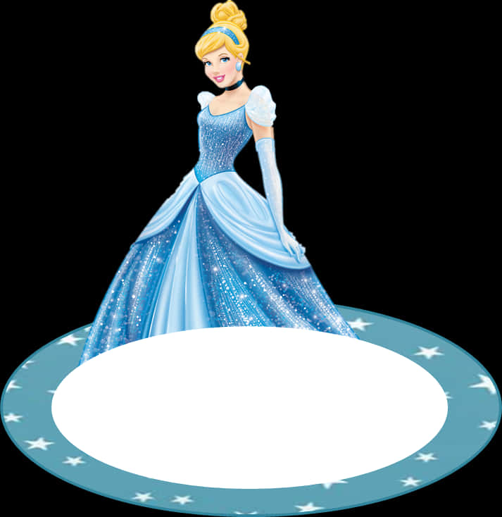 Cinderella Animated Character Pose PNG