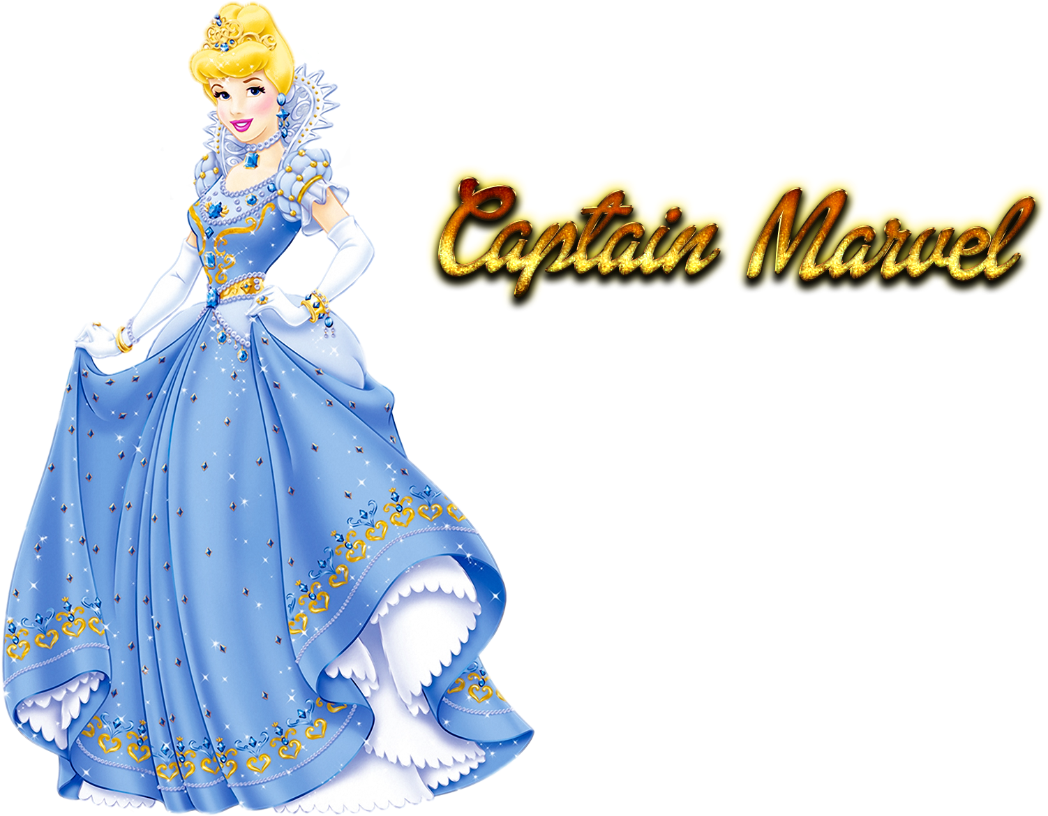Cinderella Captain Marvel Mashup PNG