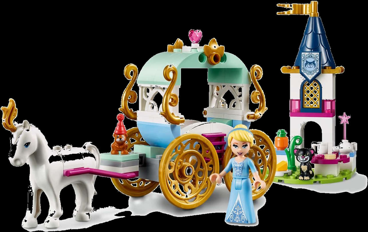 Cinderella Carriage Playset PNG