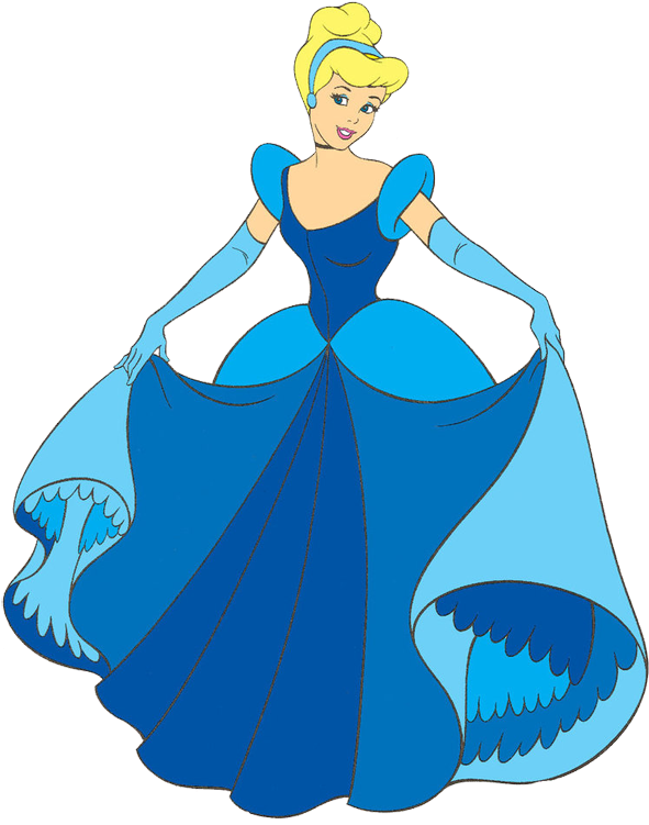 Cinderella Classic Blue Ballgown PNG