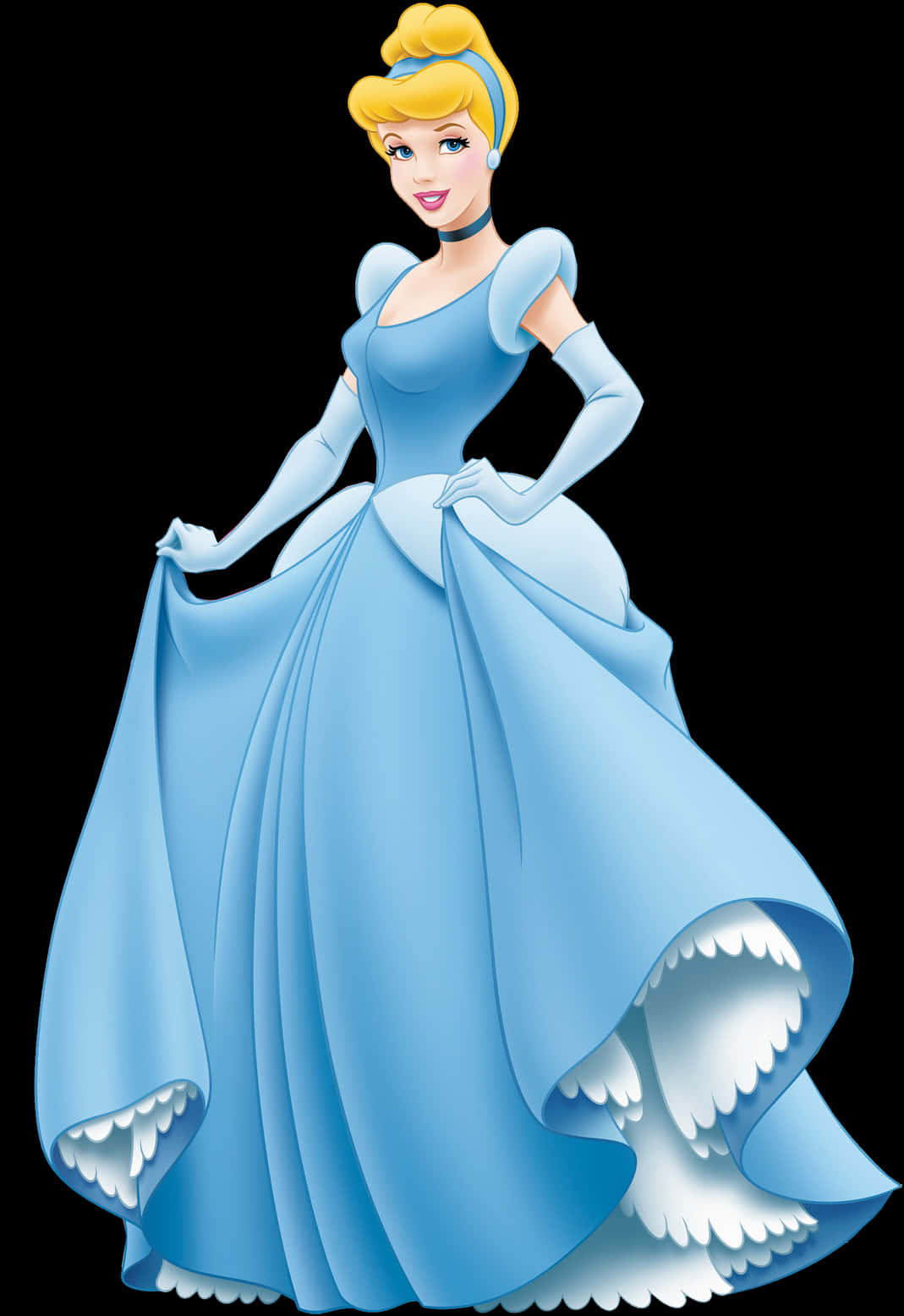 Cinderella Classic Blue Dress PNG