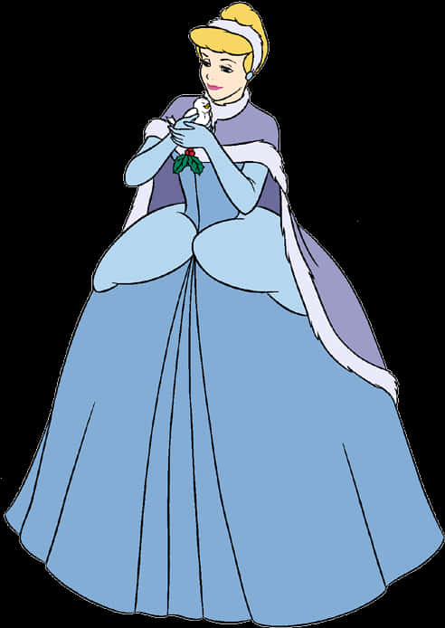 Cinderella Classic Blue Dress PNG