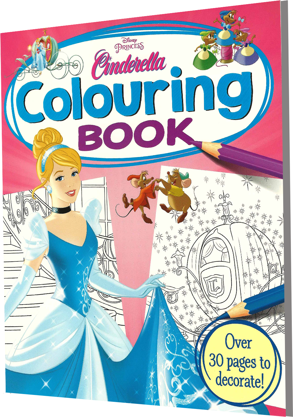 Cinderella Colouring Book Cover PNG