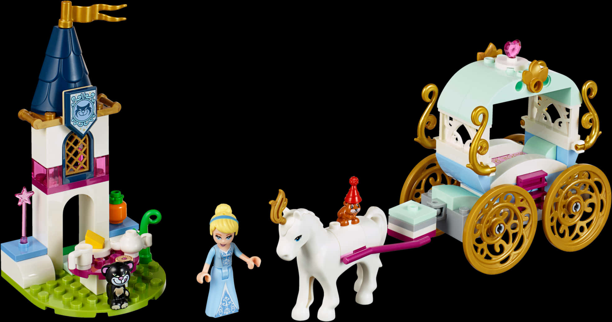 Cinderella Lego Setwith Carriageand Castle PNG