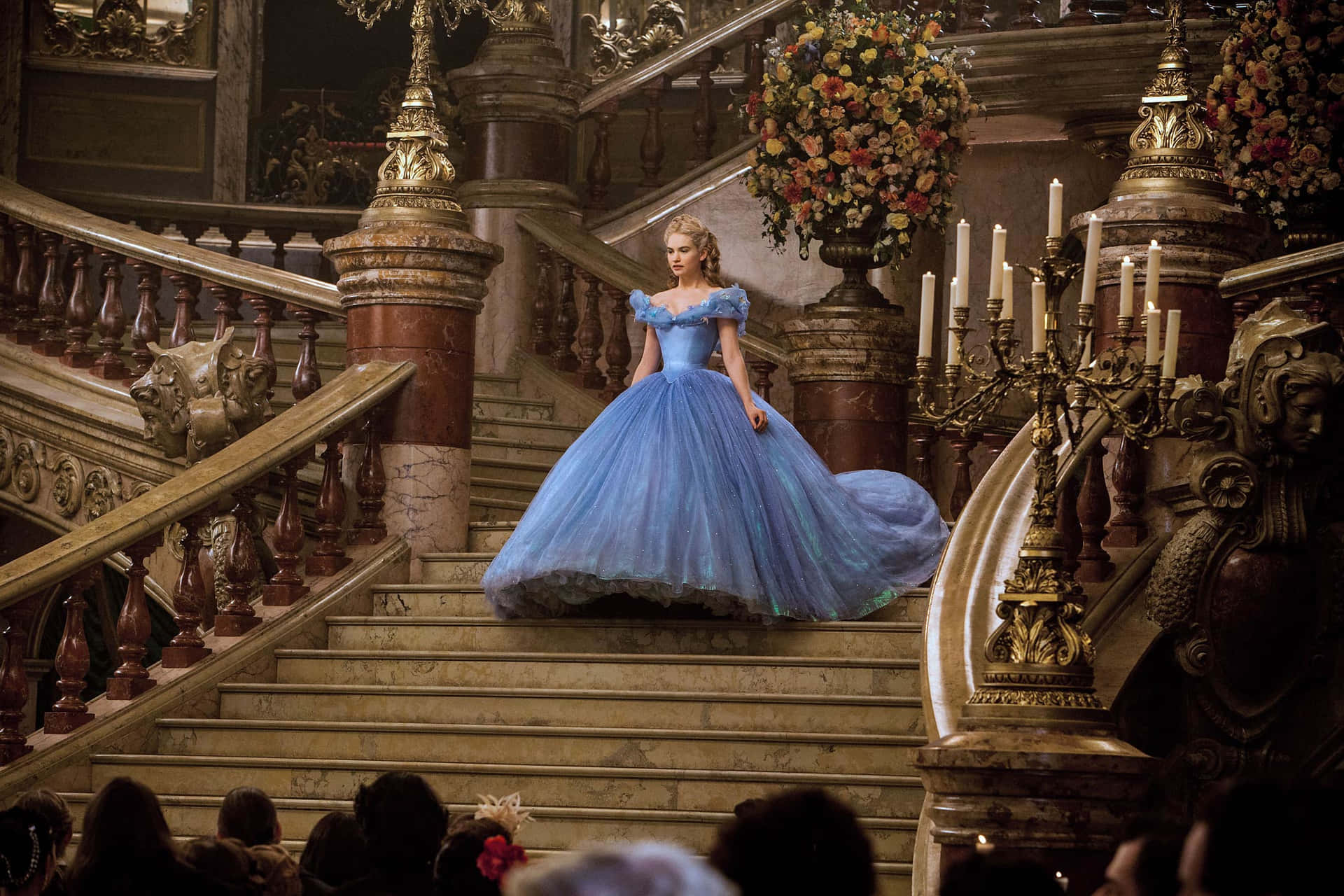 Cinderella is set to attend the ball in her magical transformation gown.