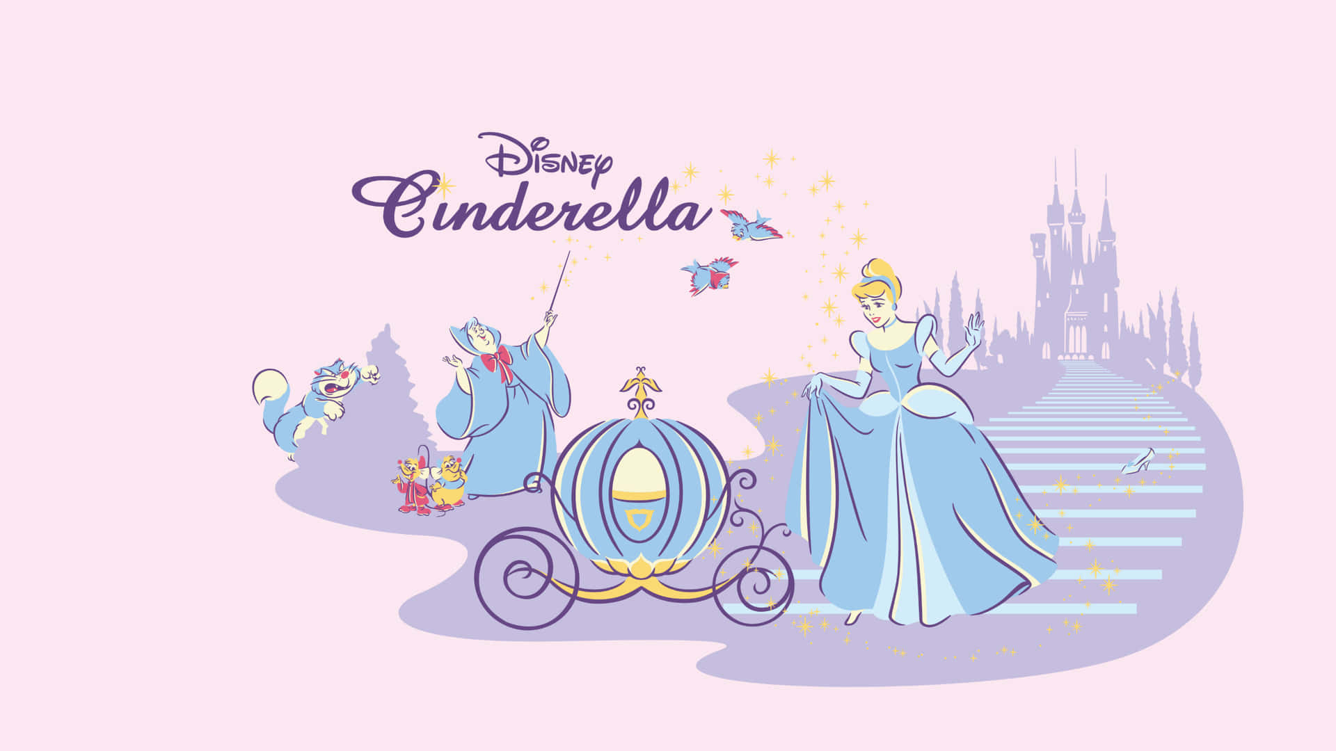 Cinderellaentkommt Ihrer Stiefmutter Um Mitternacht.