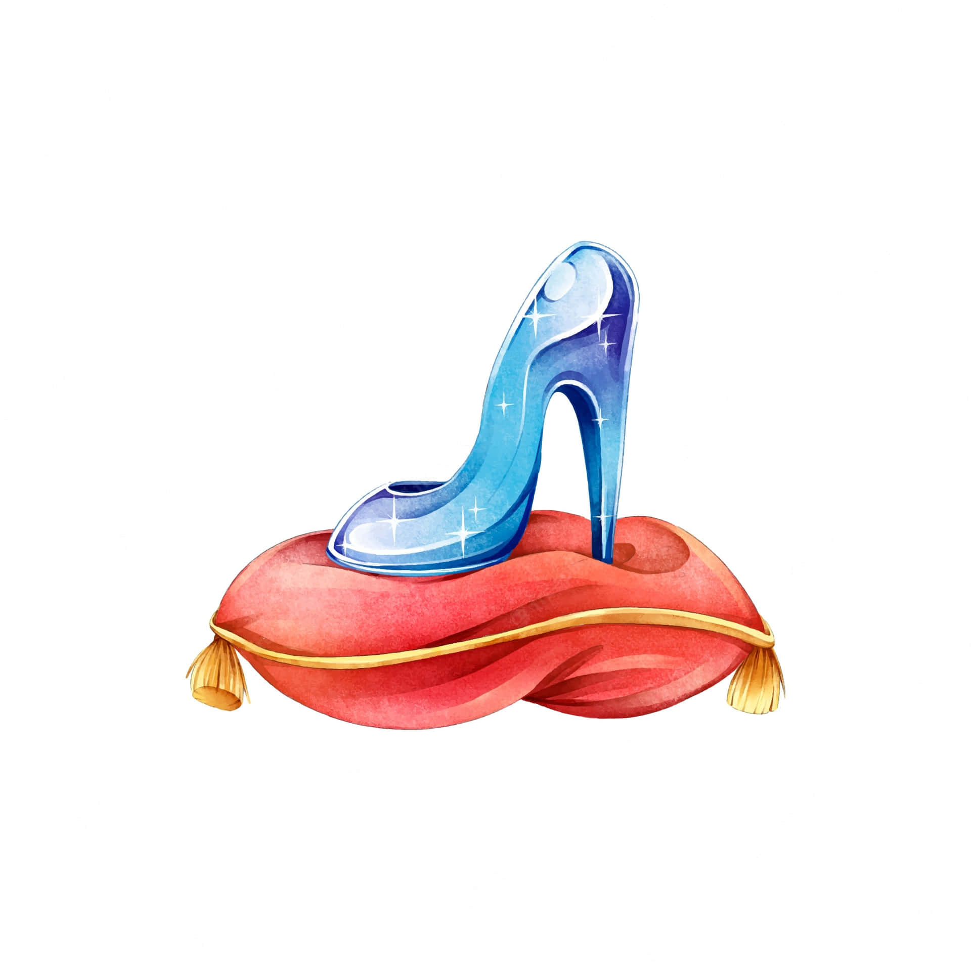 An Illustration of Cinderella in Her Most Iconic Moment