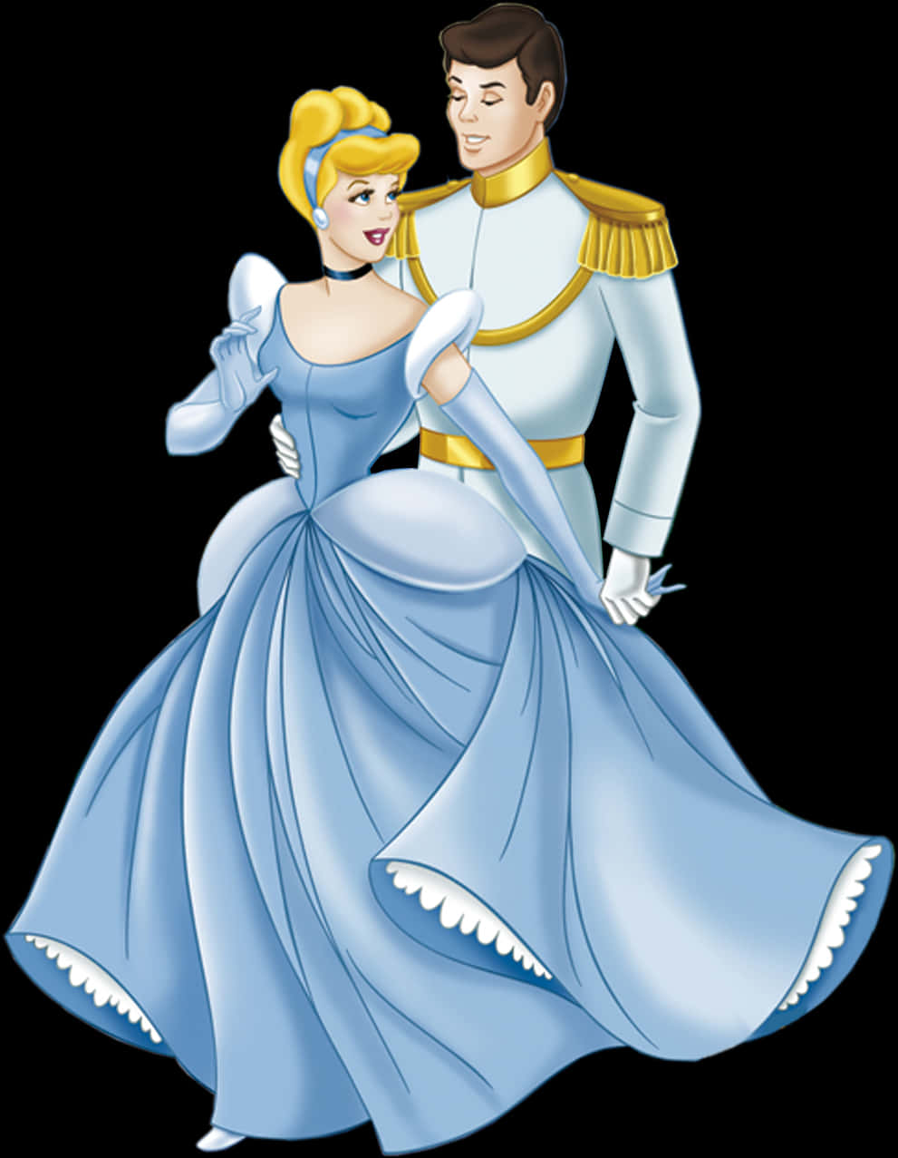 Cinderellaand Prince Charming Dance PNG