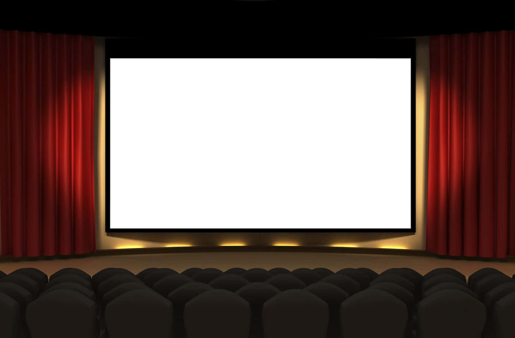 A Theater With A Blank Screen And Chairs Wallpaper