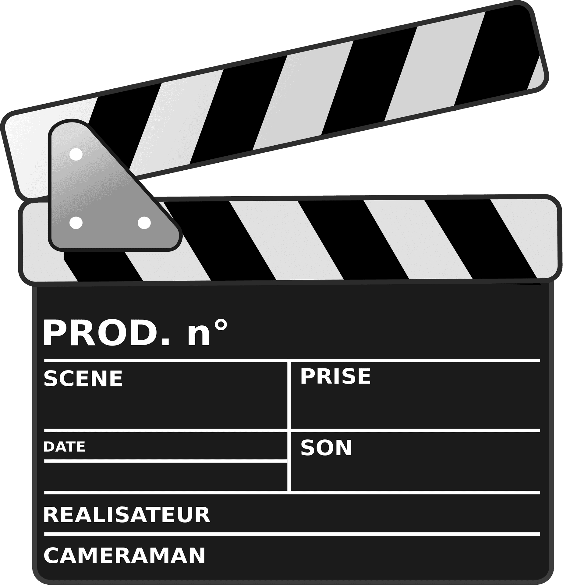 Cinema Clapperboard Vector PNG