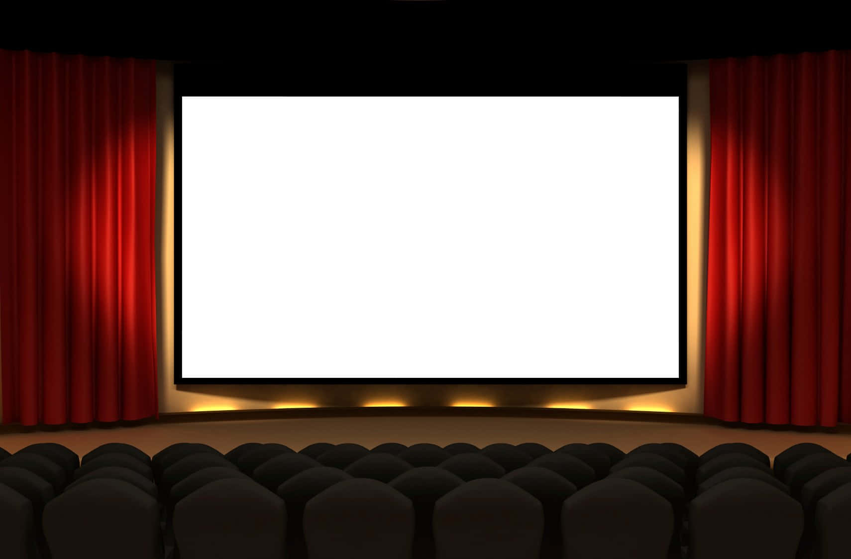 Cinema Theater White Screen For Presentations Wallpaper