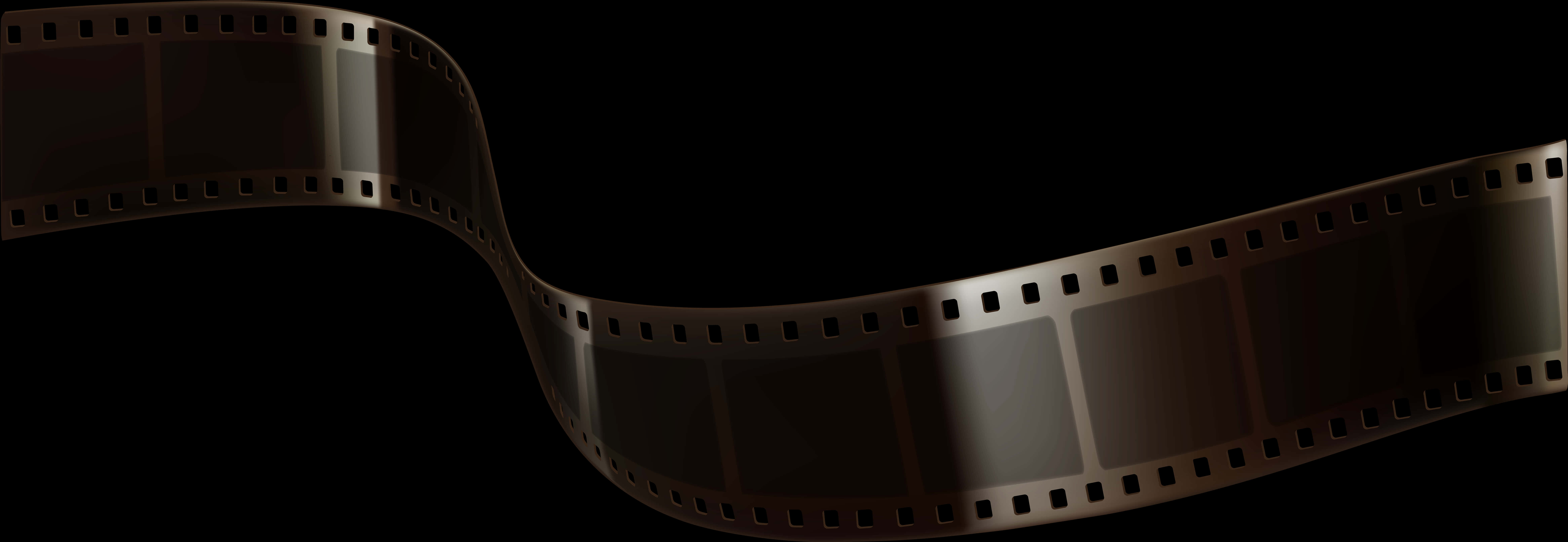 Cinematic Film Strip Curve PNG