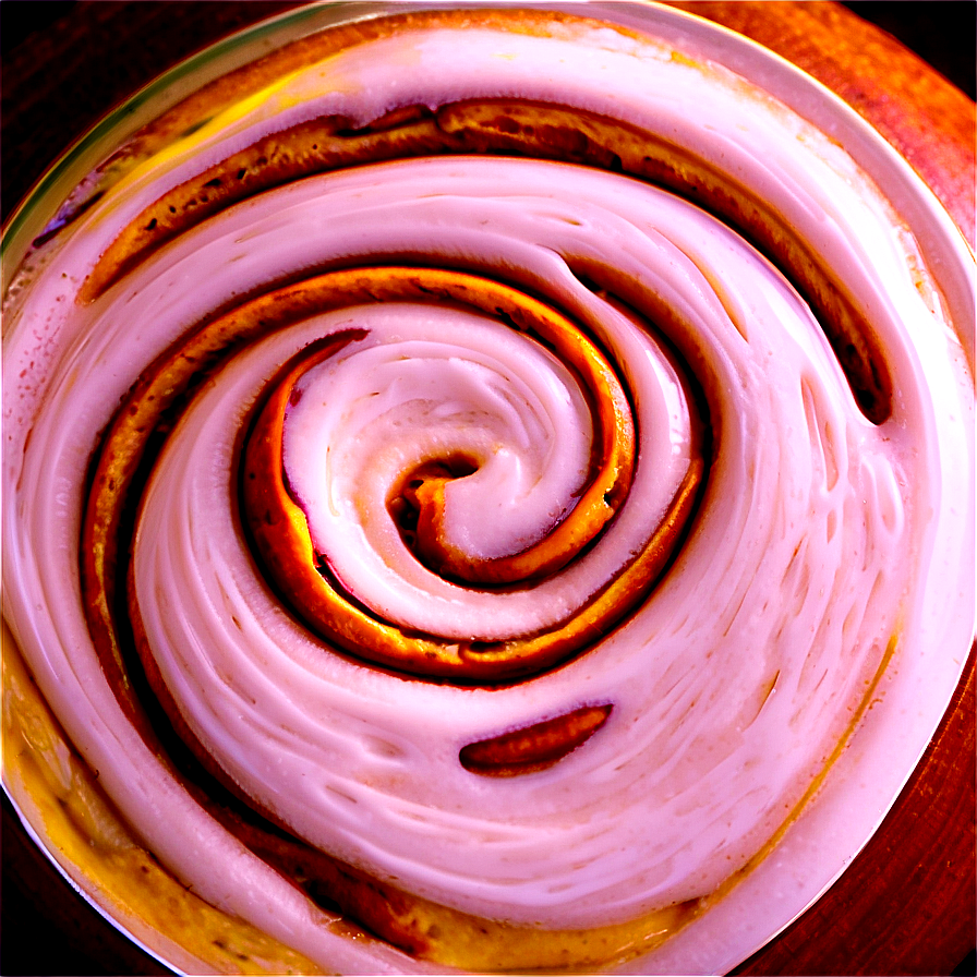 Cinnamon Roll Latte Art Png Tss76 PNG