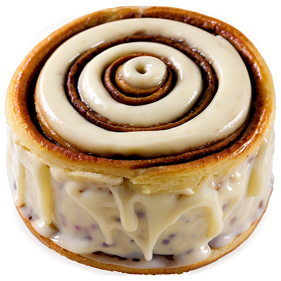 Cinnamon Roll With Cream Cheese Frosting Png 06122024 PNG