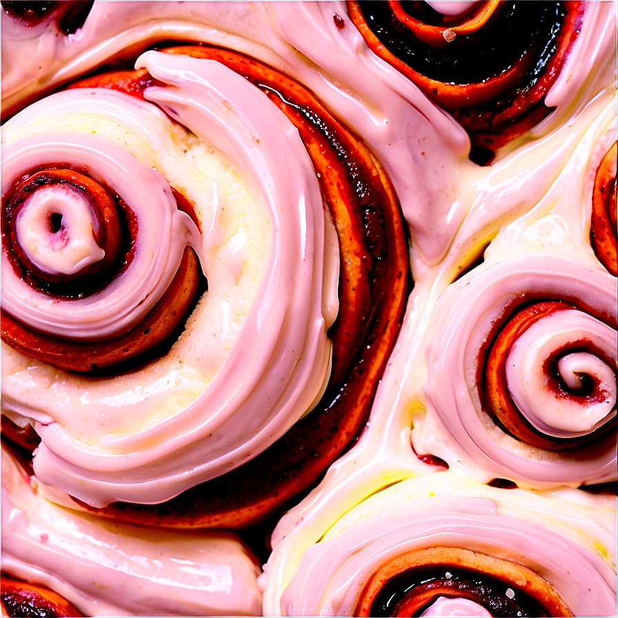 Cinnamon Roll With Cream Cheese Frosting Png Dmc41 PNG