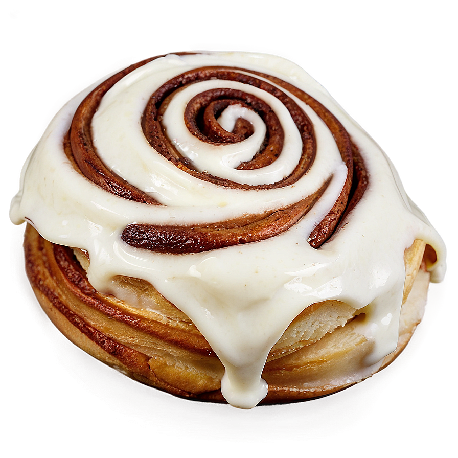 Cinnamon Roll With Cream Cheese Frosting Png Geg46 PNG