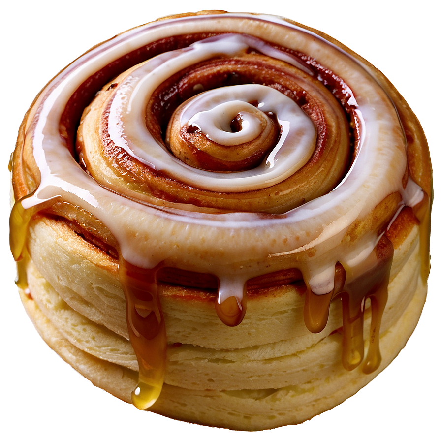 Cinnamon Roll With Maple Glaze Png 06122024 PNG