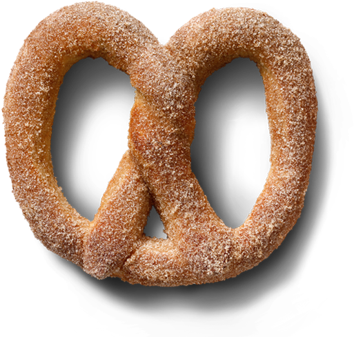 Cinnamon Sugar Coated Pretzel PNG