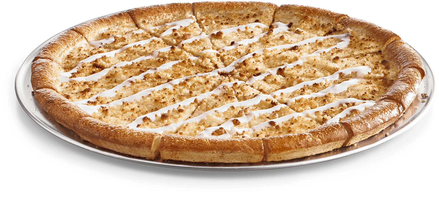 Cinnamon_ Dessert_ Pizza_with_ Icing_ Drizzle PNG