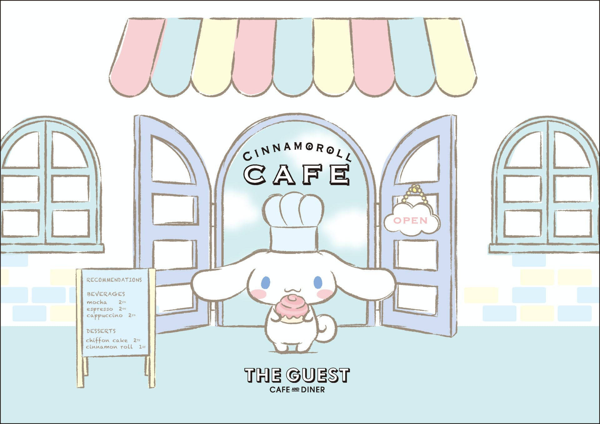 Cinnamoroll Cafe And Diner Wallpaper