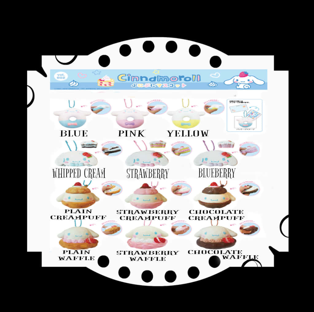 Cinnamoroll Character Desserts Menu PNG