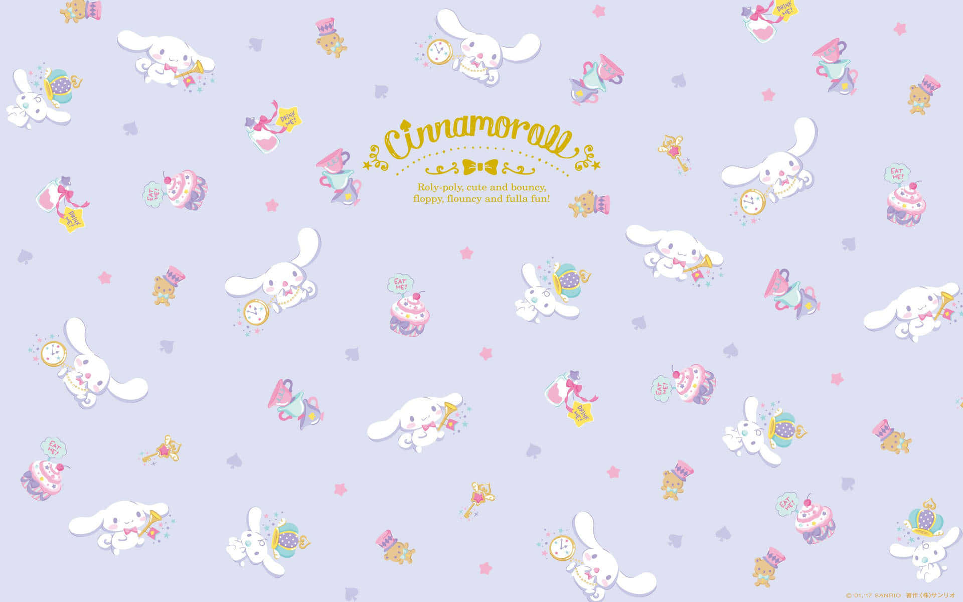 Cute Cinnamoroll Awaiting Your Visit on the Desktop Wallpaper