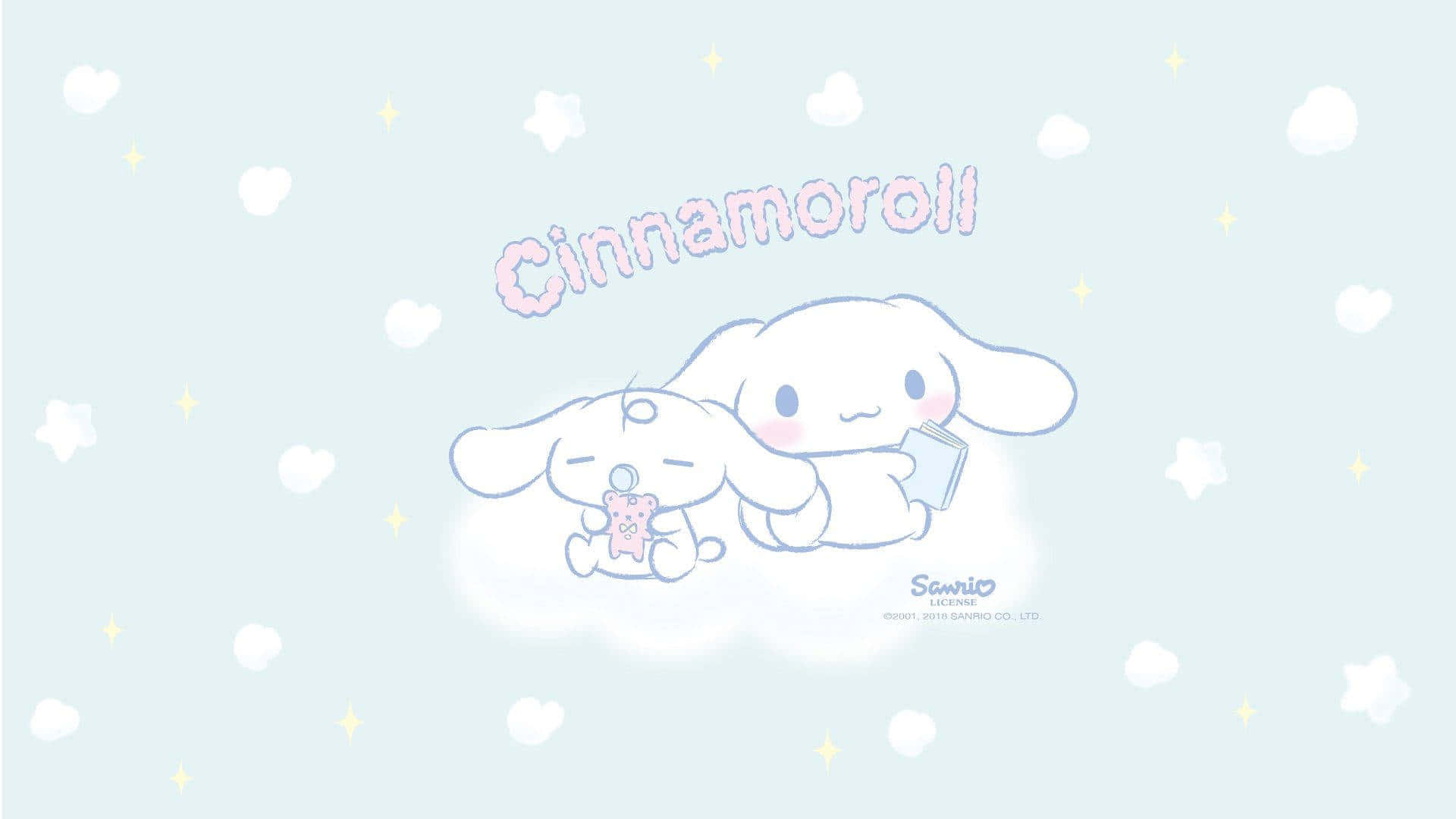 Enjoy desktop wallpaper featuring Cinnamoroll, the adorable white puppy with a cotton candy-like tail. Wallpaper