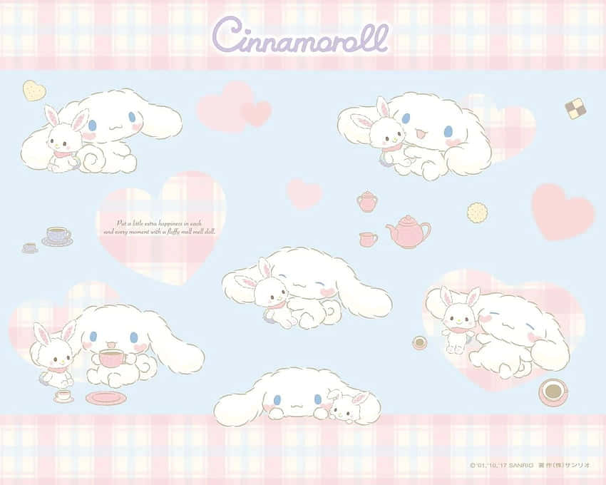 Cuddly and Stylish: This Adorable Cinnamoroll Laptop! Wallpaper