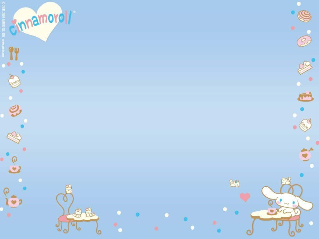 Enjoy a cup of coffee with Cinnamoroll on your laptop Wallpaper