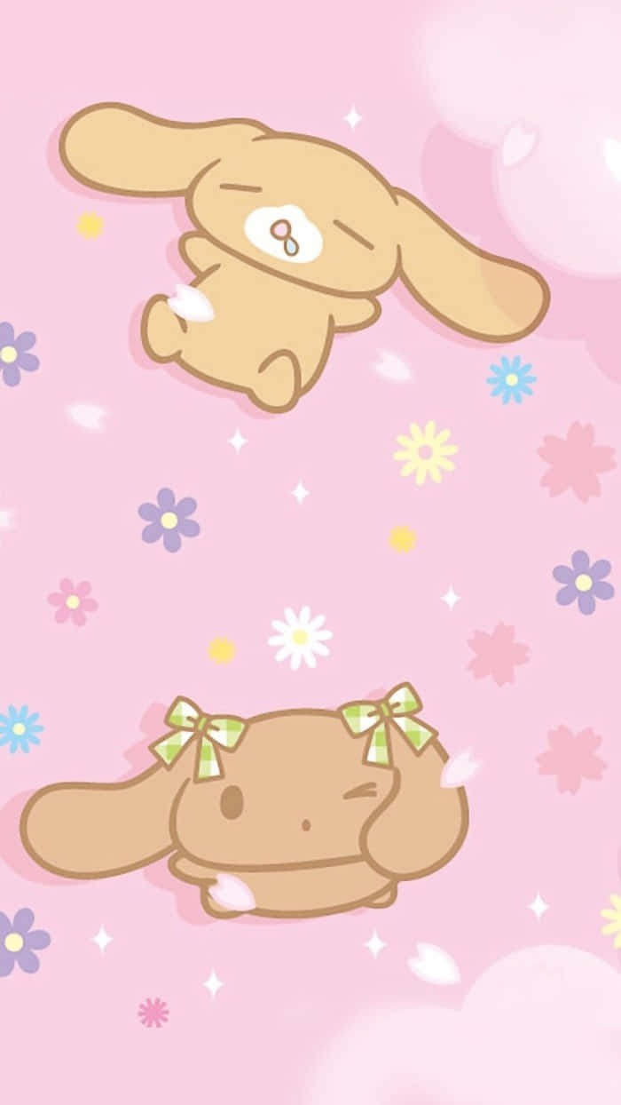 Latar Belakang Pink Mocha Cinnamoroll Wallpaper