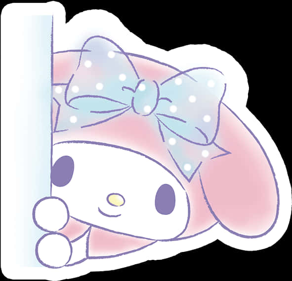 Cinnamoroll Peeking Sticker PNG