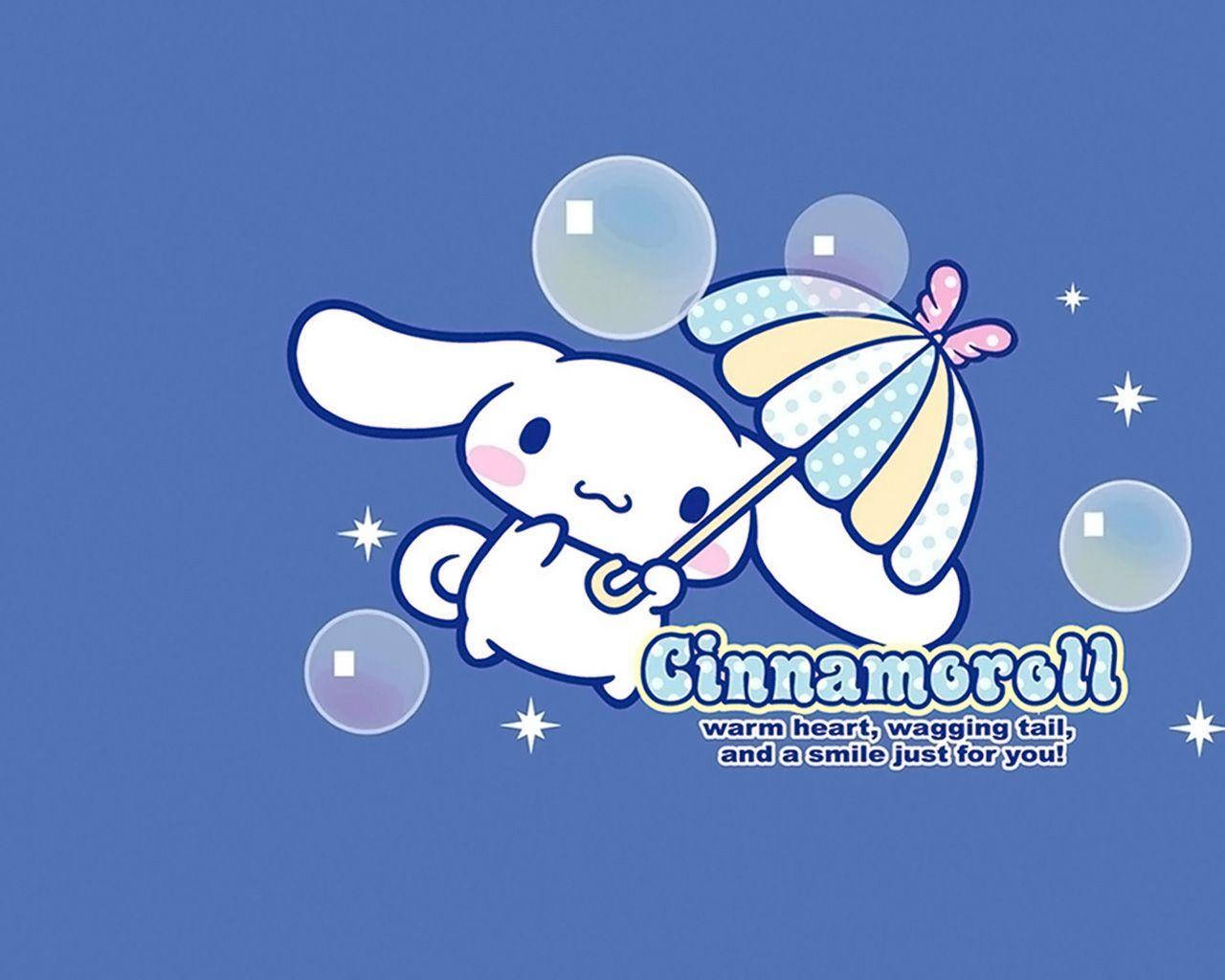 Cinnamoroll With Bubbles Wallpaper