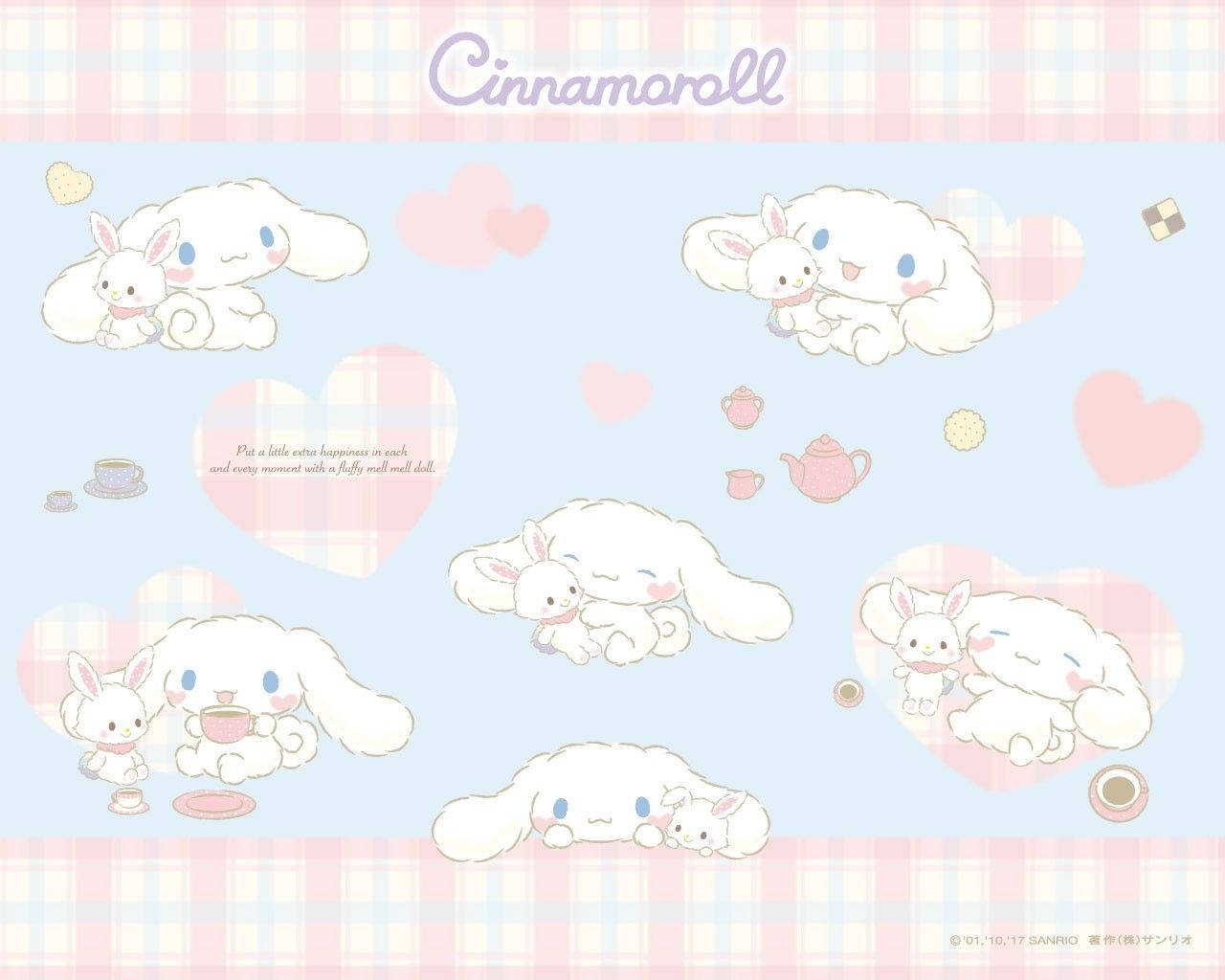 Cinnamoroll With Mell Mell Doll Wallpaper