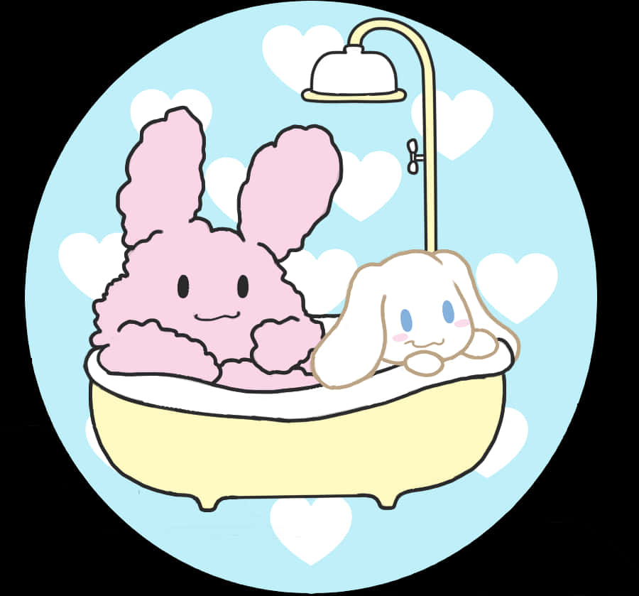 Cinnamorolland Friend Bath Time PNG