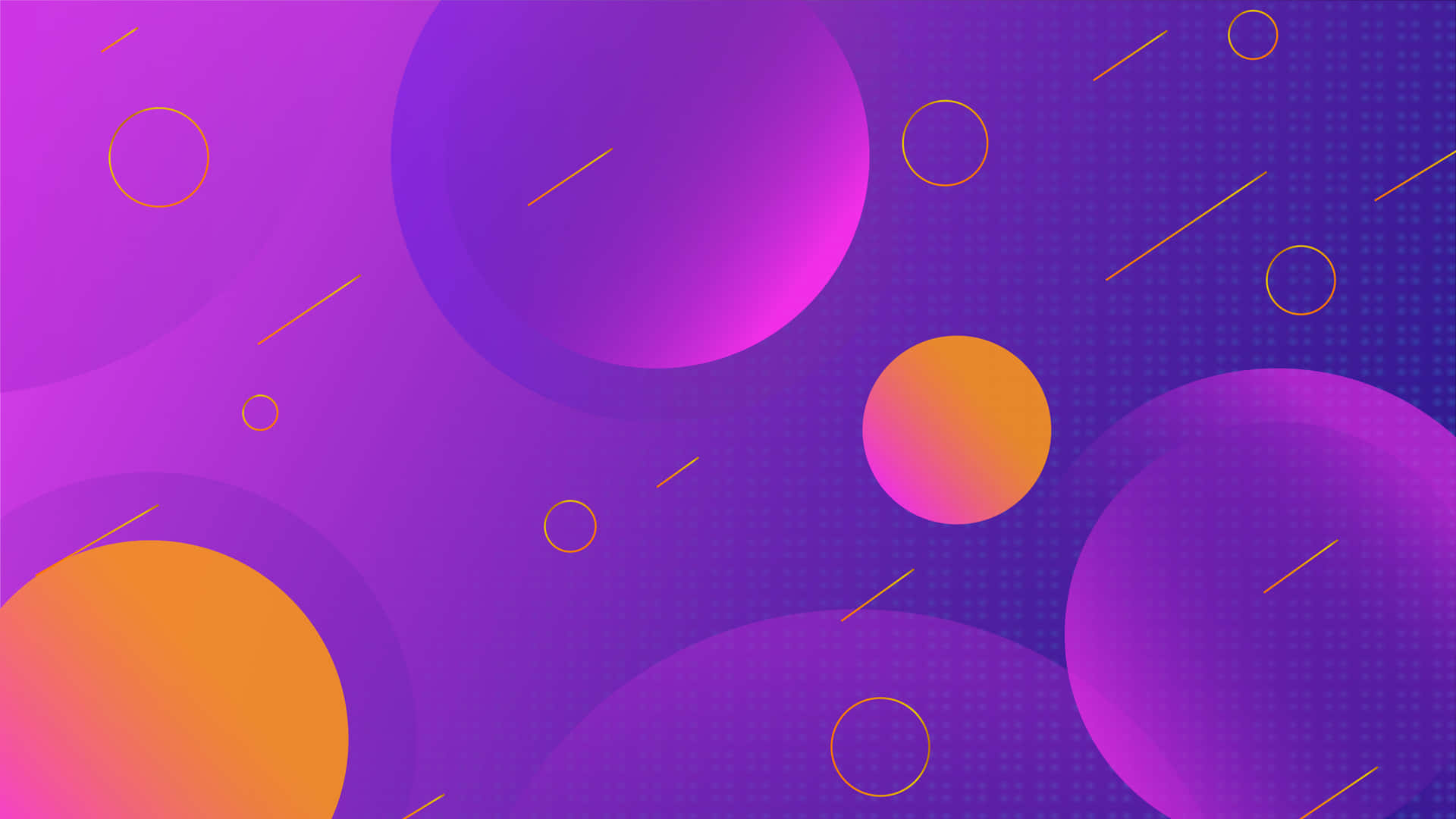 Purple And Orange Abstract Background With Circles